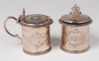 Lot 1125 - A matched pair of mid-Victorian silver mustard...