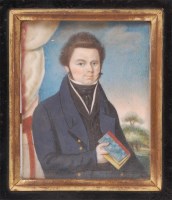 Lot 1344 - 19th century school - Half length portrait of...