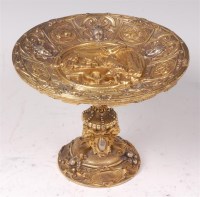 Lot 1363 - A 19th century French gilt bronze tazza, cast...