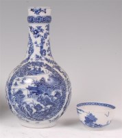 Lot 1377 - A 19th century Chinese export porcelain bottle...