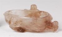 Lot 1394 - A Chinese carved rock crystal censer, of squat...