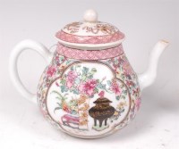 Lot 1405 - A Chinese famille rose porcelain teapot and...