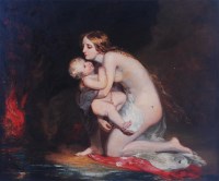 Lot 1470 - Circa 1800 school - The birth of Moses, oil on...