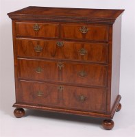 Lot 1537 - An early 18th century and later re-veneered...