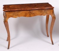 Lot 1538 - A Victorian figured walnut and marquetry...