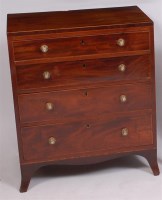 Lot 1562 - A Regency mahogany chest, of small proportions,...