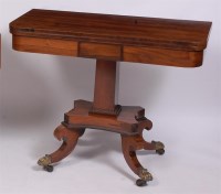 Lot 1568 - A Regency rosewood pedestal card table, having...