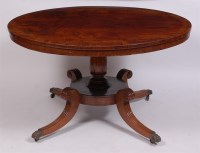 Lot 1575 - A George IV mahogany pedestal breakfast table,...