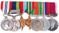 Lot 440 - An intresting Geo. V/VI medal group of seven...