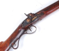 Lot 442 - A 19th century percussion rifle, having an...