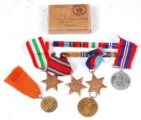 Lot 459 - A group of medals to include WW I Victory,...