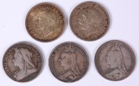 Lot 22 - Great Britain, 5 silver crowns to include;...