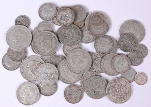 Lot 44 - Great Britain, mixed lot of George VI silver...
