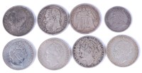 Lot 64 - Mixed lot of 8 silver coins to include;...