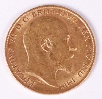 Lot 99 - Great Britain, 1909 gold half sovereign,...