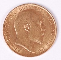 Lot 105 - Great Britain, 1910 gold half sovereign,...
