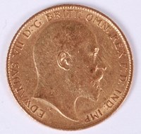 Lot 106 - Great Britain, 1904 gold half sovereign,...