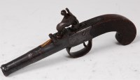 Lot 231 - A Queen Anne percussion pocket pistol, having...