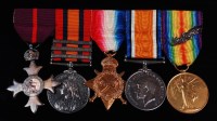 Lot 238 - A Boer War/Great War group of five medals to...