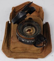 Lot 240 - A WW II British army Mk III compass, impressed...