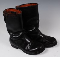 Lot 278 - A pair of WW II black leather boots.