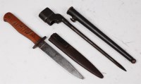 Lot 280 - A WW II British No.4 Mk II spike bayonet in...