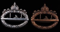 Lot 291 - A German Imperial submarine badge in silver,...