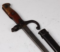 Lot 293 - A French model 1874 Gras bayonet, the 52cm...