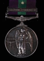 Lot 296 - An ER. II General service medal with Arabian...