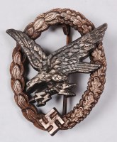 Lot 338 - A, German Luftwaffe Wireless Operator's badge,...