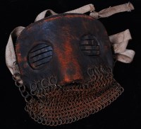 Lot 370 - A WW I tank crew splatter mask, having full...