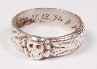 Lot 399 - A German SS Ehrenring (Honour ring,) the inner...