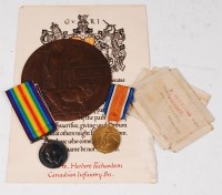 Lot 400 - A WW I Casualty group to include British War...