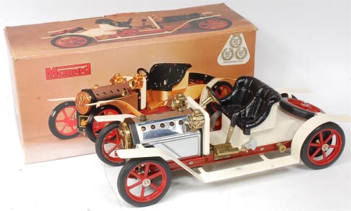 Lot 29 - Mamod, SA1 steam roadster, white body with red...