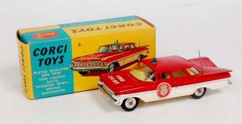 Lot 1659 - Corgi Toys, 482 Chevrolet Impala fire chief...