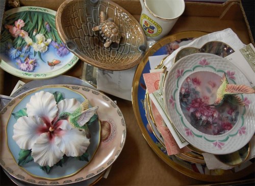 Lot 81 - A box of miscellaneous china to include Wade...