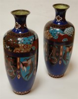 Lot 7 - A pair of large modern Japanese cloisonne...