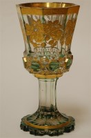 Lot 8 - A late 19th century Bohemian glass pedestal...