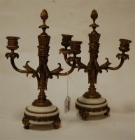 Lot 12 - A pair of late 19th century French gilt metal...