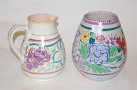 Lot 29 - A large Poole pottery jug, impressed mark...