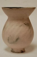 Lot 34 - A studio ceramic vase, of flattened oval form,...