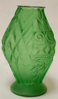 Lot 35 - A Scailmont green moulded and frosted heavy...