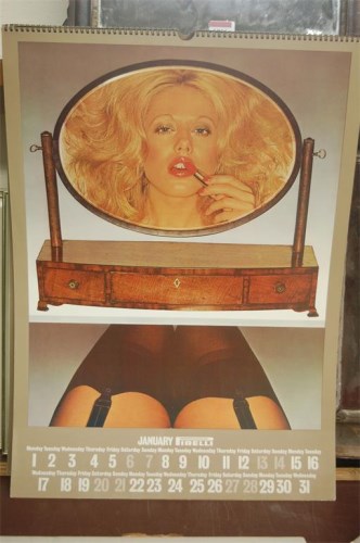 Lot 1019 - A Pirelli pin-up calendar for 1973; together...