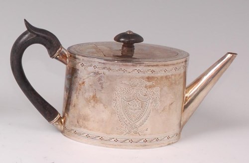 Lot 1095 - A late Victorian silver bachelors teapot, of...