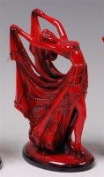Lot 17 - Peggy Davies Ceramics - Ruby Fusion, printed...