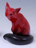 Lot 38 - A Royal Doulton flambe glazed ceramic model of...