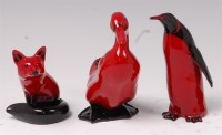 Lot 47 - A Royal Doulton small flambe glazed ceramic...