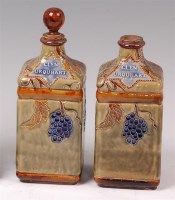 Lot 52 - A pair of Doulton Lambeth stoneware wine...