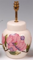 Lot 67 - A modern Moorcroft pottery table lamp, in the...