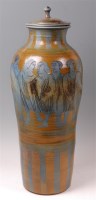 Lot 87 - A large glazed studio pottery floor vase and...